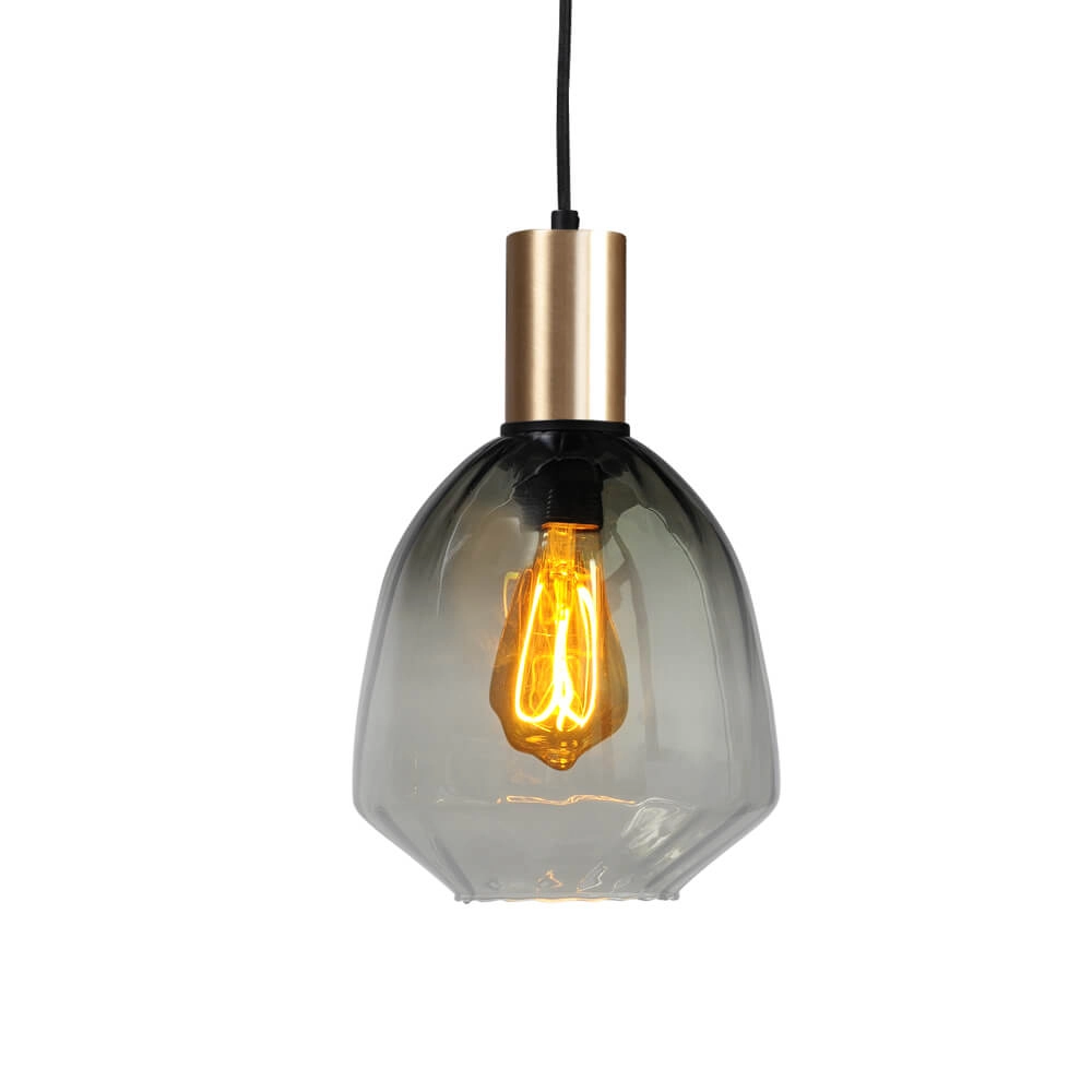 3-lichts hanglamp - goud - Porto met verschillende glazen Masterlight 8718121270067