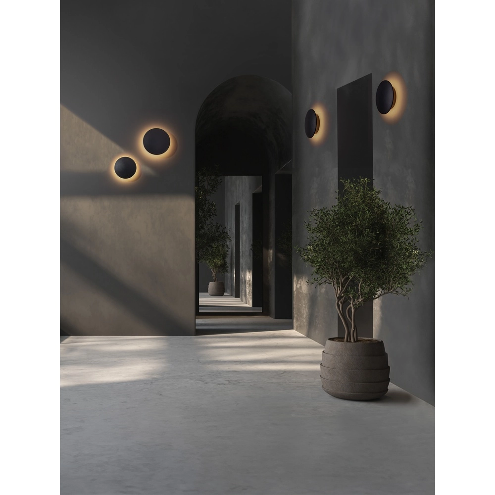 Ronde wandlamp Copper zwart Ø 30cm Lyora 5212017447388
