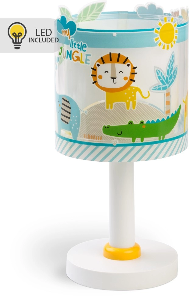 Tafellampje Little Jungle blauw glow in the dark