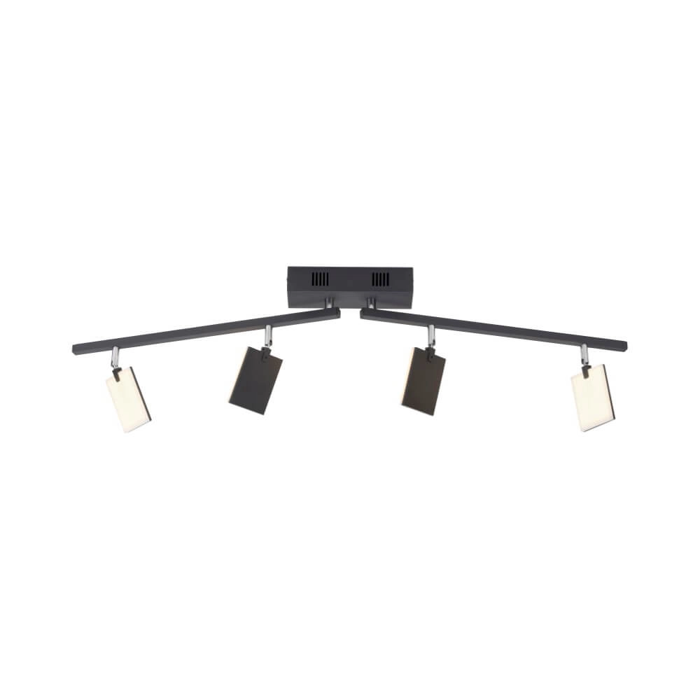 Plafondlamp Pure Mira 4-lichts zwart Paul Neuhaus 4012248359457