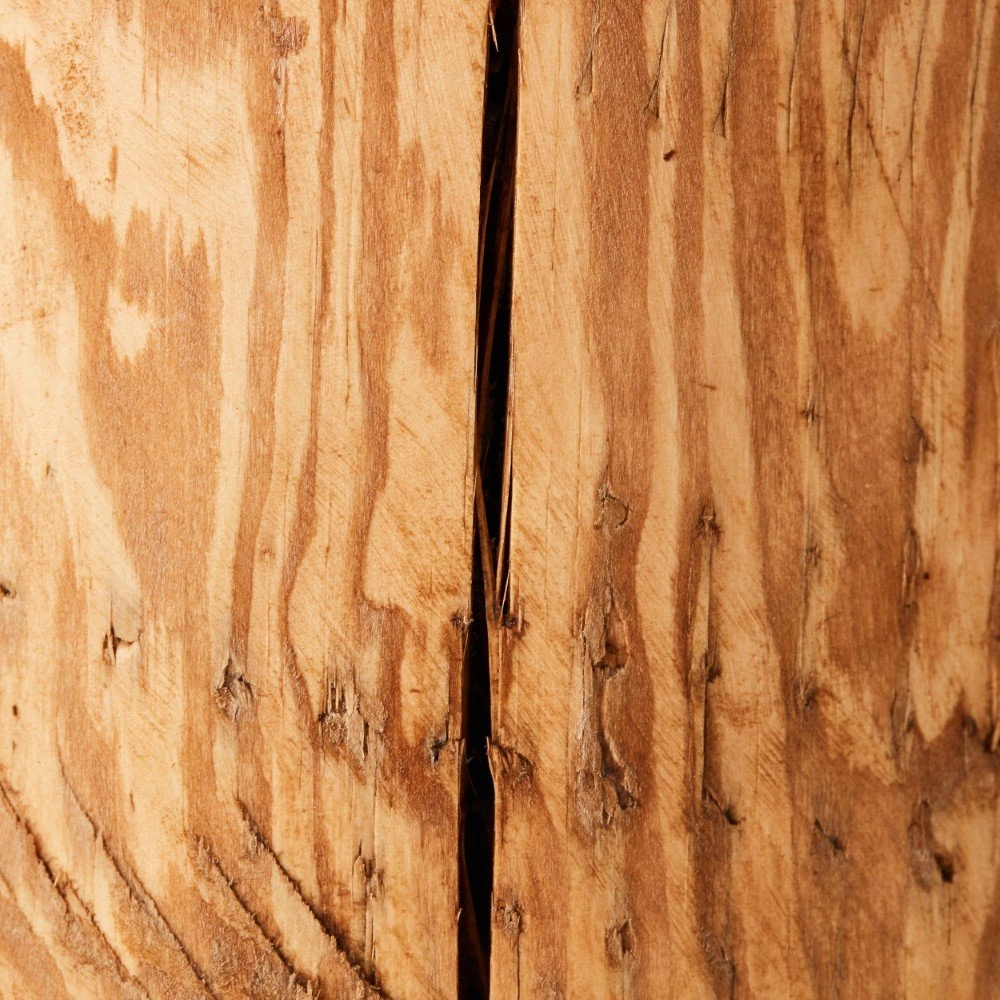 Hout tafellampje Trabo 10cm houtbruin Brilliant 4004353393495