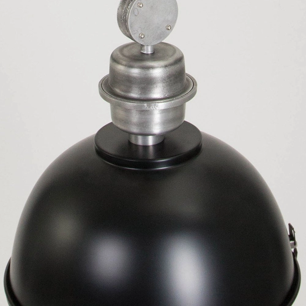 Hanglamp Bikkel zwart met metaalgrijs Steinhauer 8712746100068