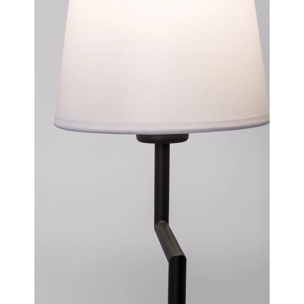 Tafellamp Savona zwart met witte kap Lyora 5212017430182