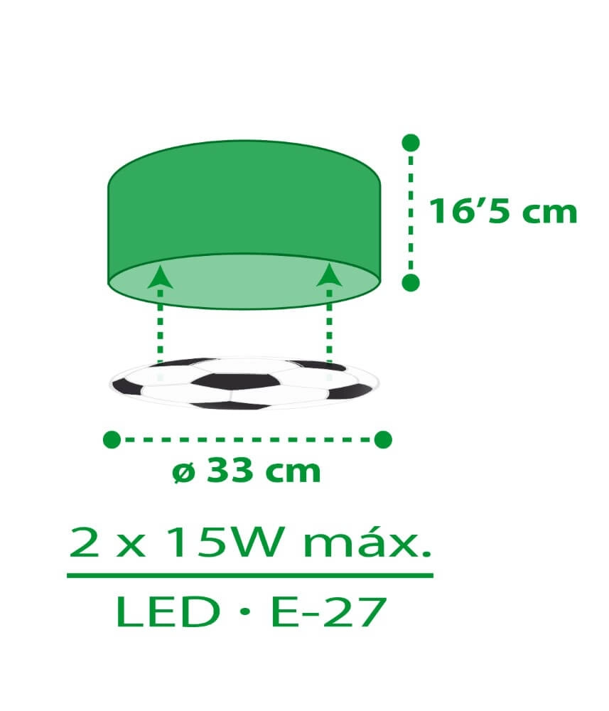 Kinderkamer plafondlamp Football Dalber 8420406003177
