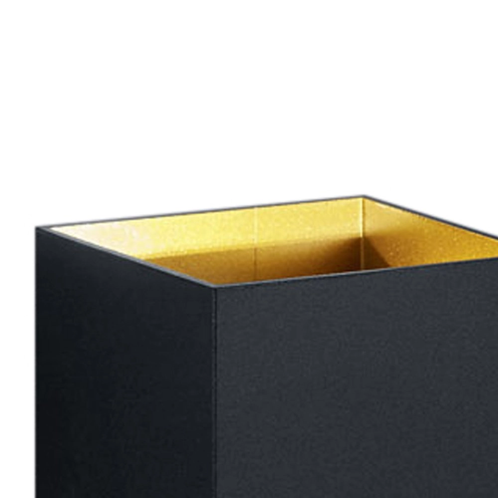 LED wandspot Louis Up - Down zwart met goud Trio 4017807371789