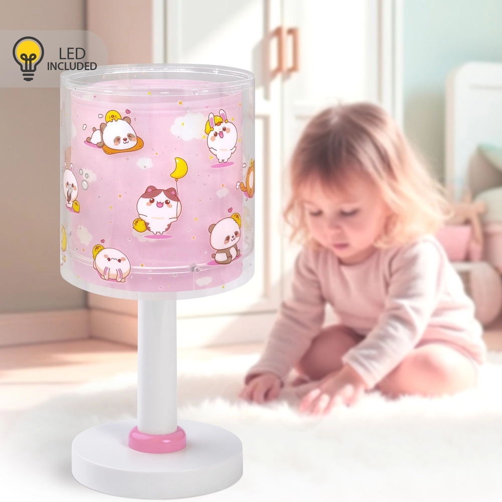 Kinder tafellampje Kawaii Friends roze glow in the dark Dalber 8420406002200