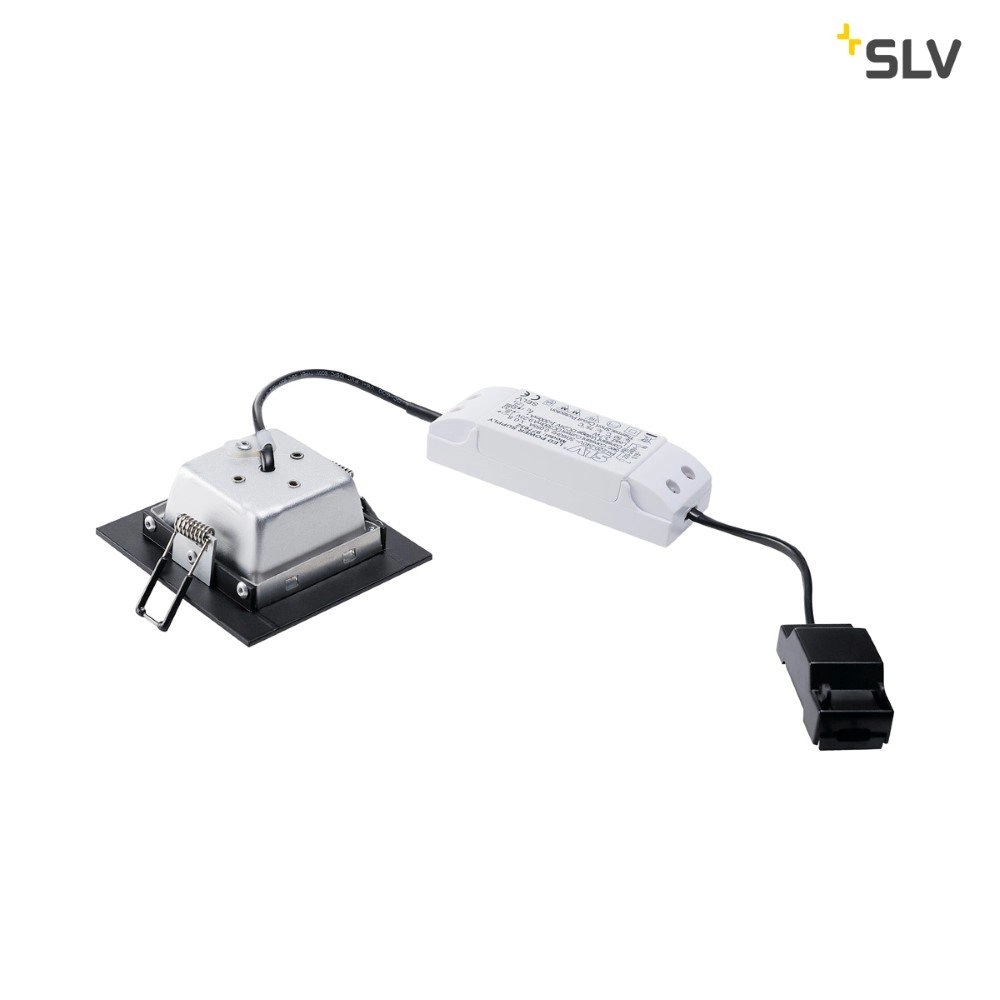 Led inbouwspot Frame Basic led 9cm zwart SLV 4024163158138