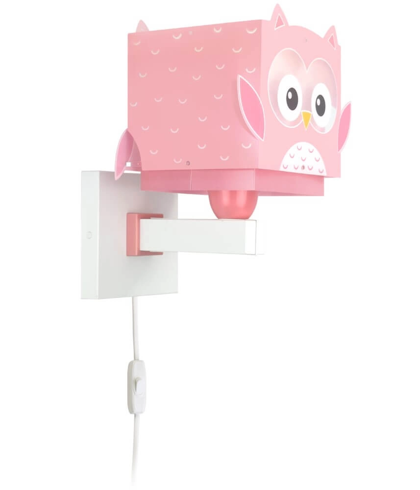 Wand nachtlampje Pink Owl