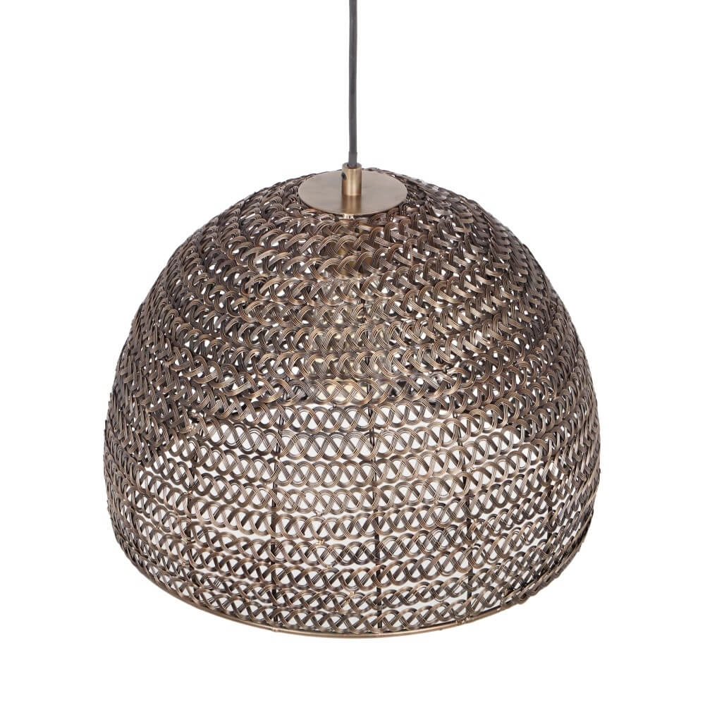 Zwarte rotan hanglamp Kamara Ø 36cm Trio 4017807617344