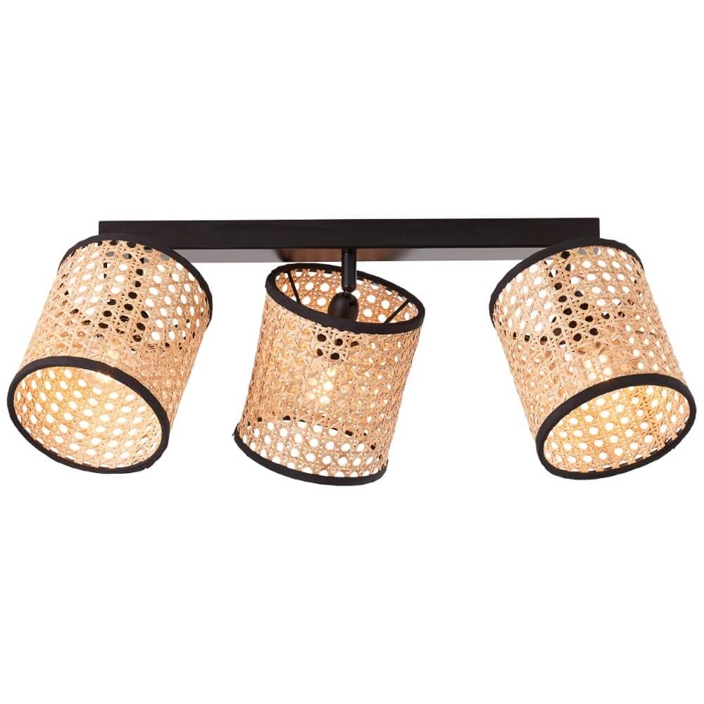 Rotan plafondlamp Wiley 3-lichts