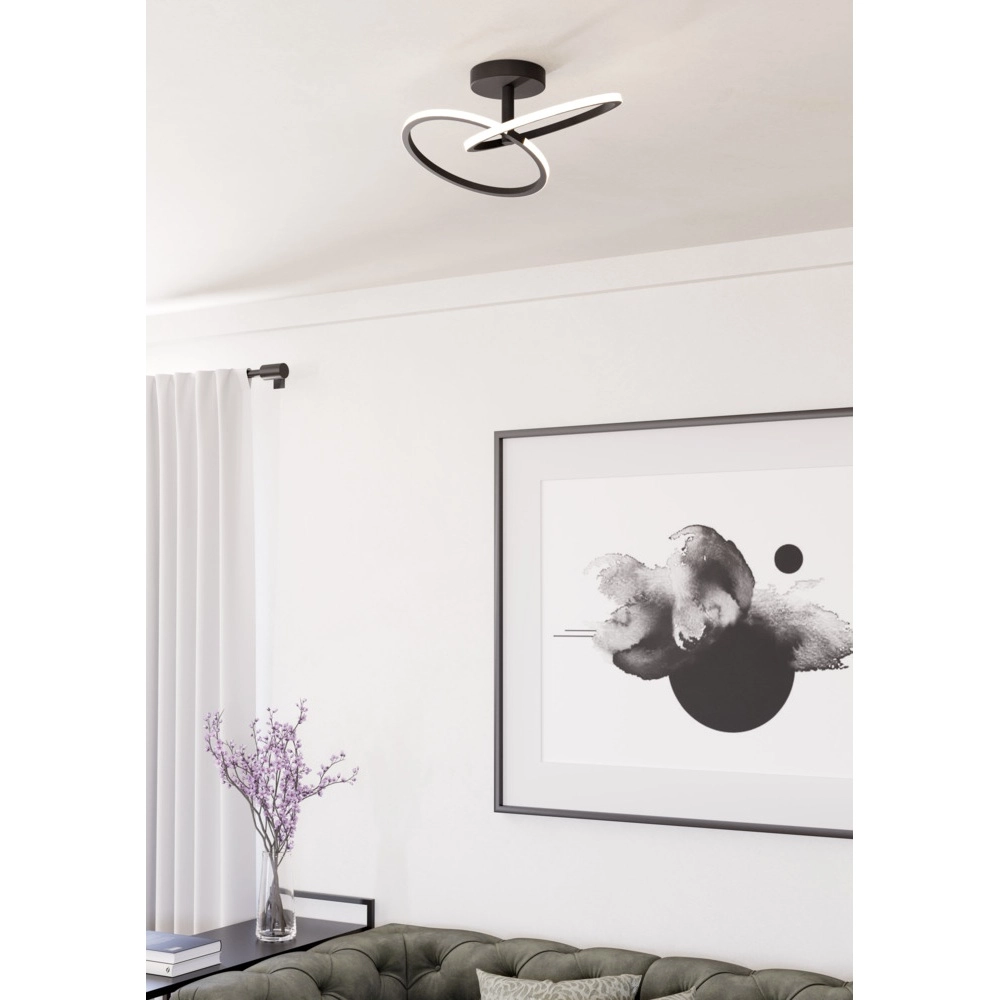Plafondlamp Congiunti zwart Eglo 9008606357130