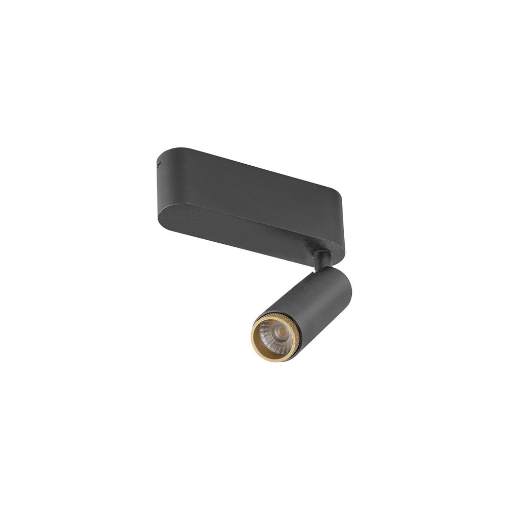 Opbouwspot Grip! S zwart met goud 2700K SLV 4024163304986