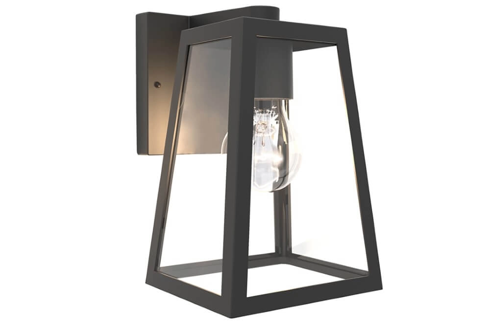 Strakke wandlamp Fia zwart