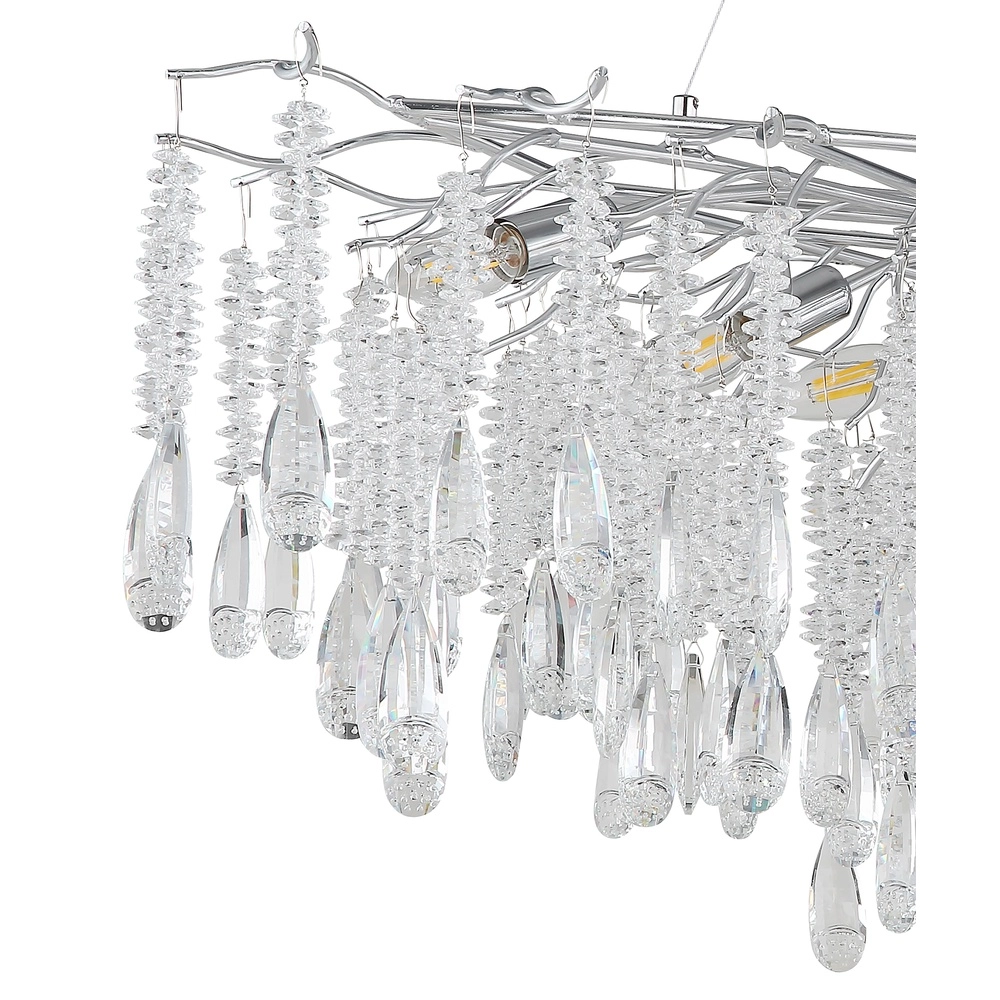 Hanglamp Kinga zilvergrijs 120cm Globo 9007371569991