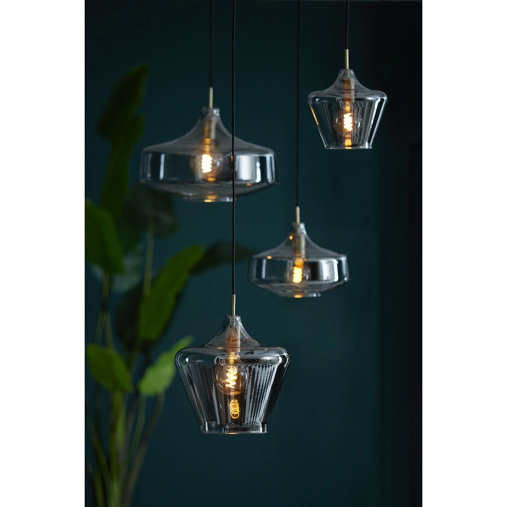 Smoke glazen hanglamp Solna Ø 39,5cm Light & Living 8717807680220