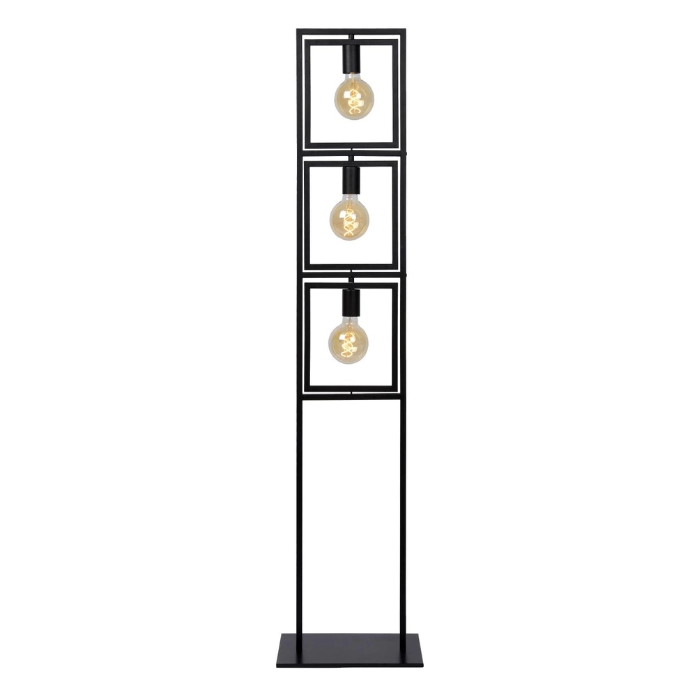 Vloerlamp Luuk 3-lichts zwart Lucide 5411212010858
