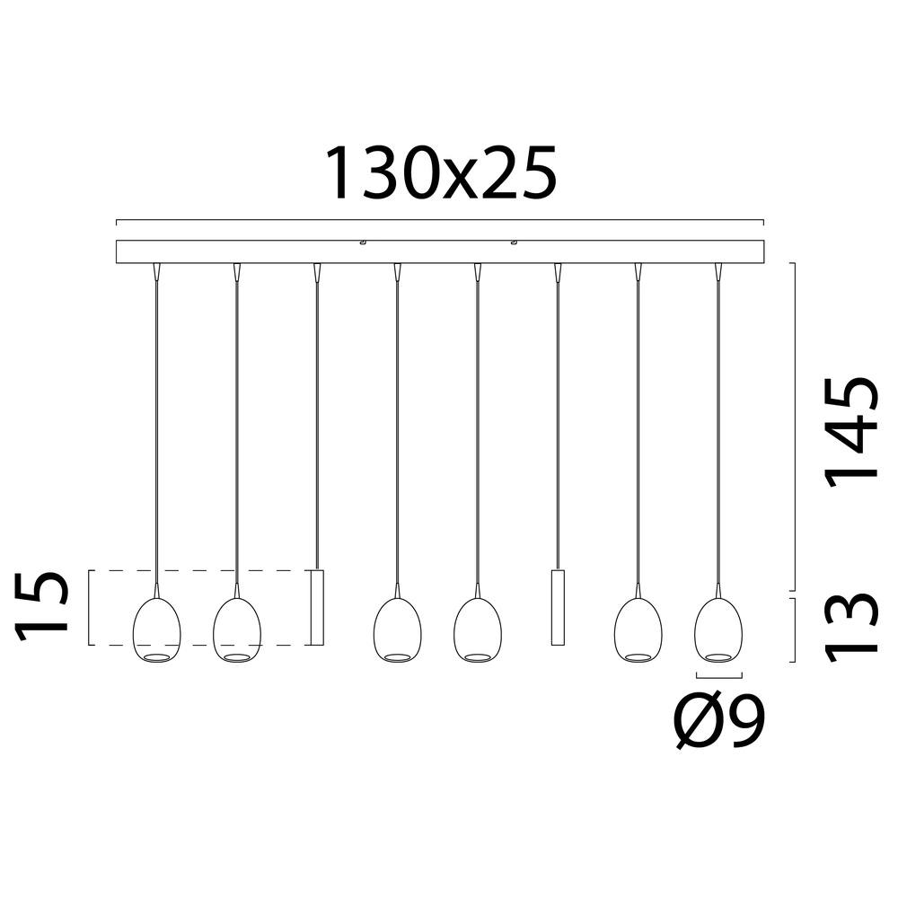 Design hanglamp Alta 8-lichts beige terra Masterlight 8718121438276