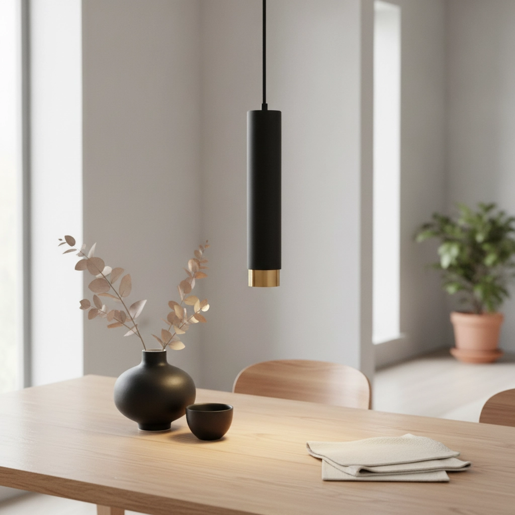 Hanglamp Pongo M enkel 30cm zwart met goud