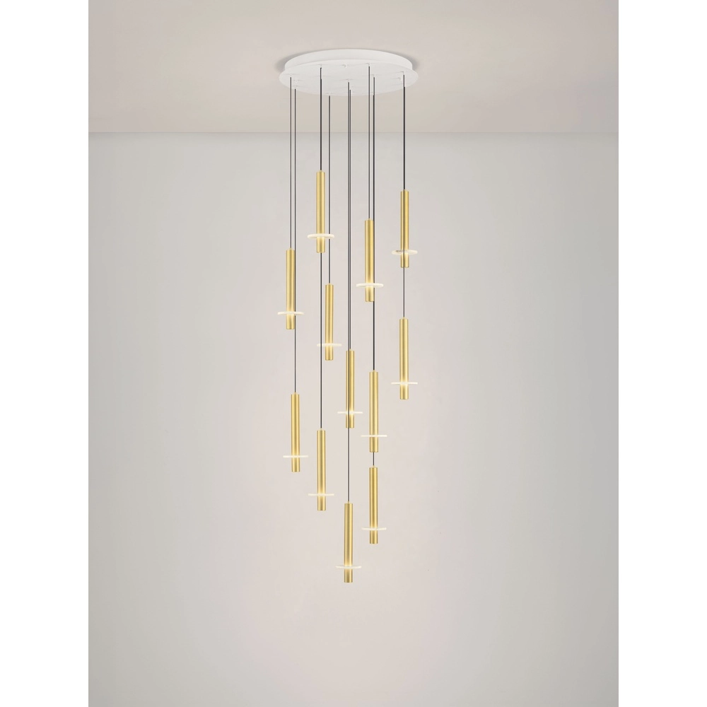 Design hanglamp Noemi goud met wit Ø 62cm Lyora 5212063503328