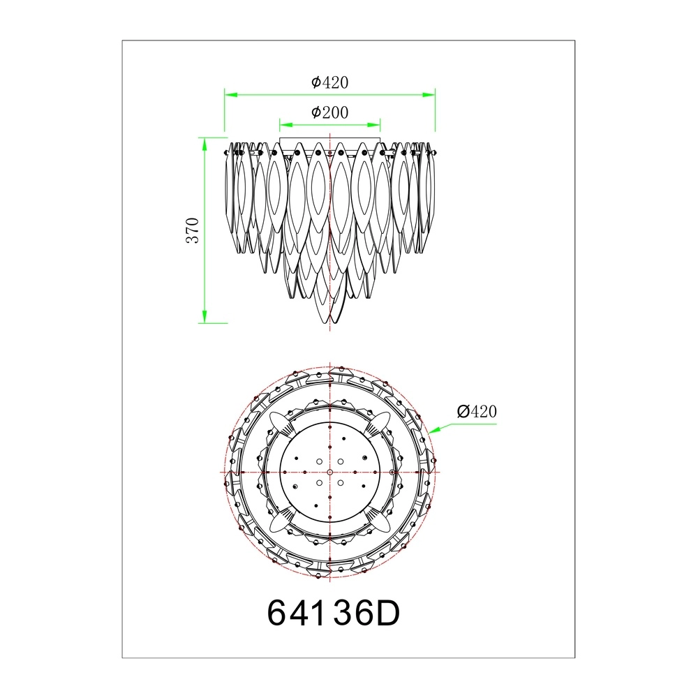Plafondlamp Elinor goud Globo 9007371540969