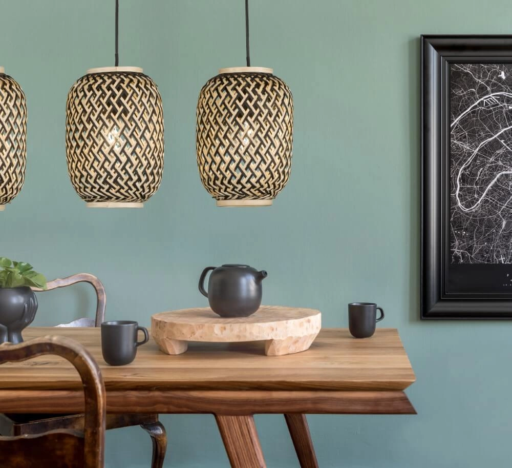 Rotan 3-lichts hanglamp Hummel Fischer & Honsel 4003694607063
