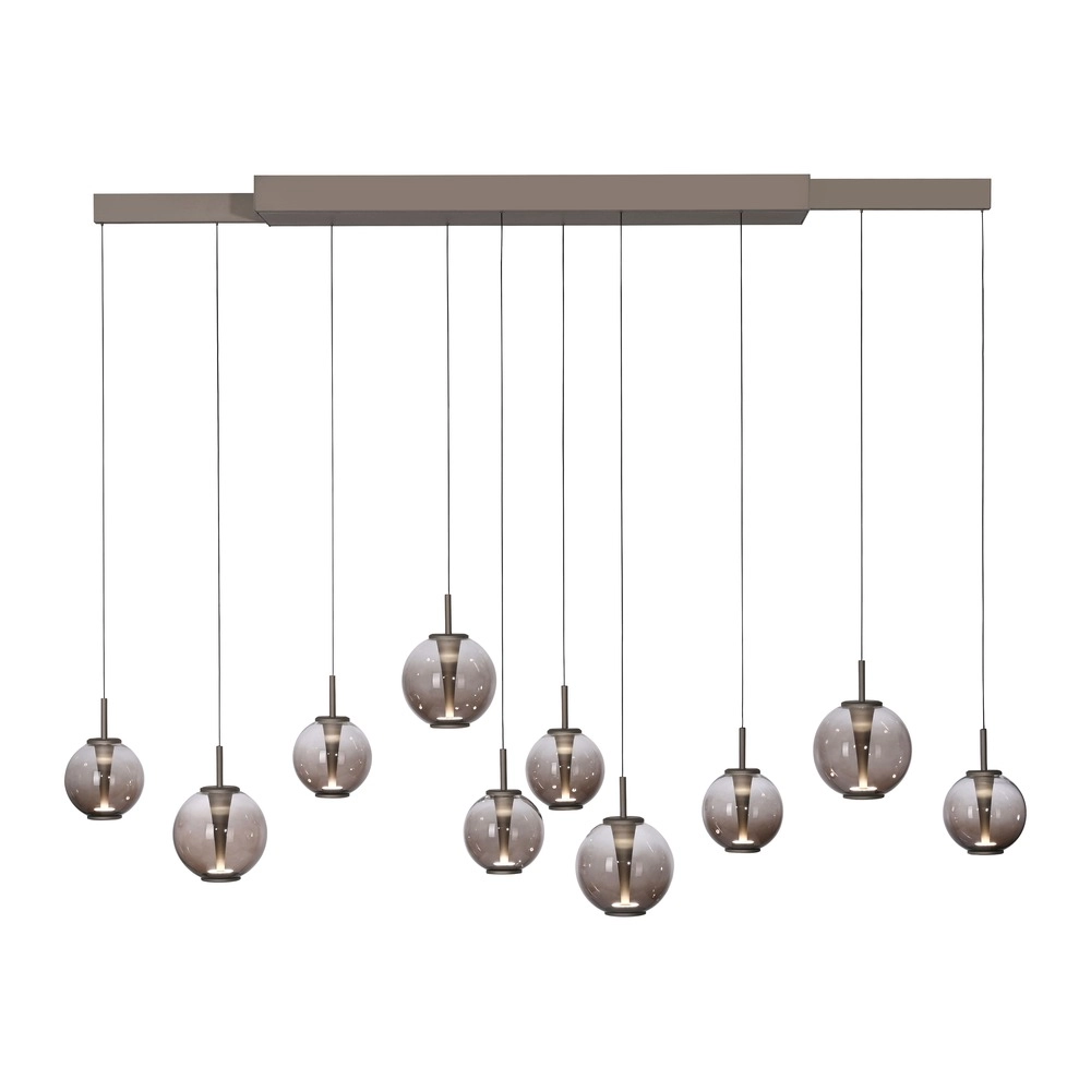 Hanglamp Pure E-Infinty bronce met amber glas Paul Neuhaus 4012248397886