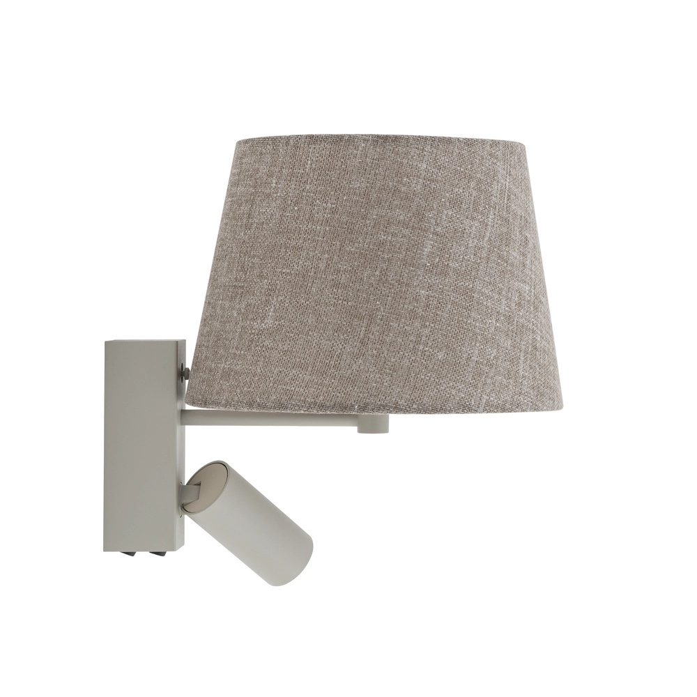 Wandlamp zand bruin Tutoia met schemerlampkap Lyora 5903139116848
