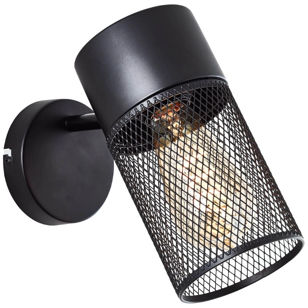 Zwart wandlampje Kamolo