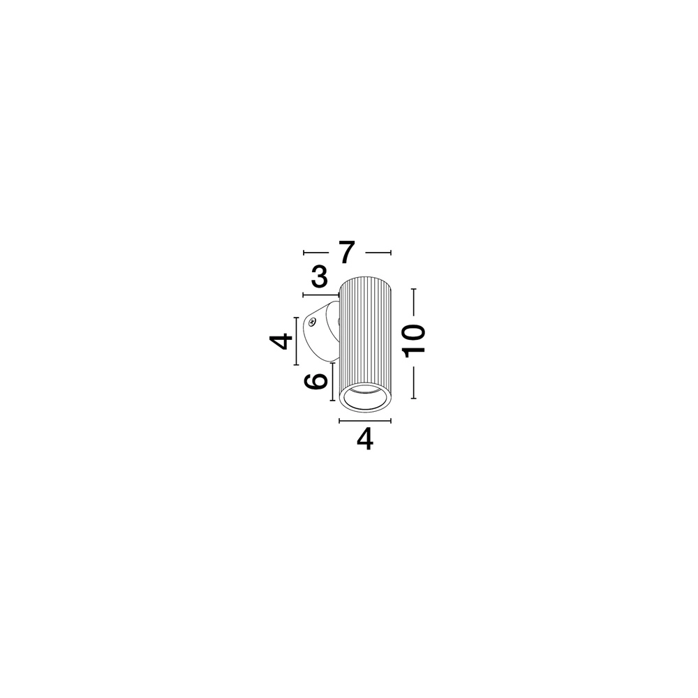 Wandspot Comet zwart Lyora 5212017475817
