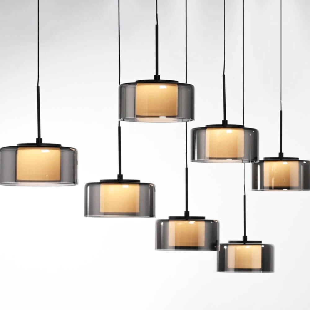 7-lichts hanglamp Rika zwart Paul Neuhaus 4012248383094