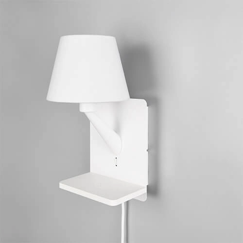 Strak nachtlampje Comfort wit - met usb Trio 4017807614756
