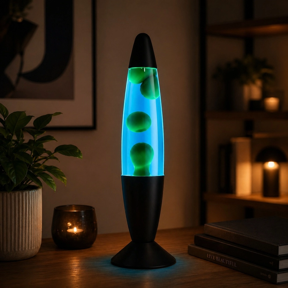 Lavalamp Retro-Lava zwart Brilliant 4004353477379
