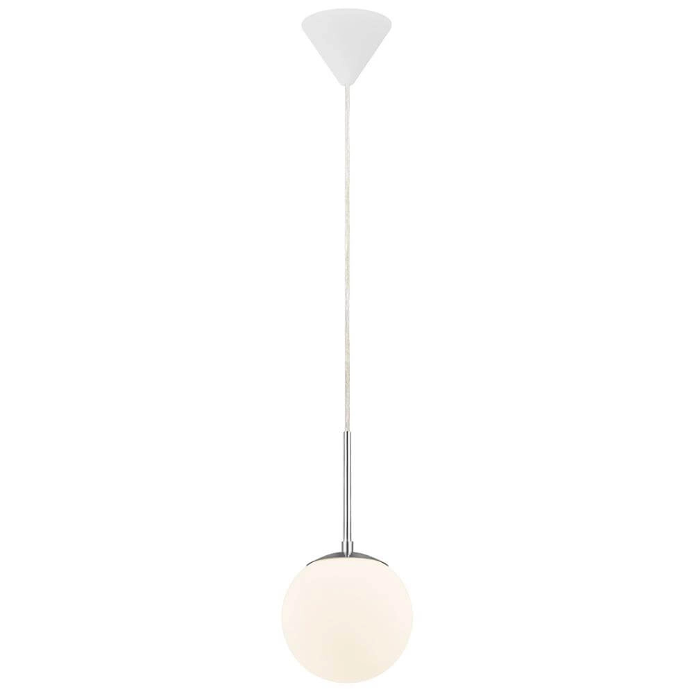 Glazen hanglamp Cafe wit Ø 15cm