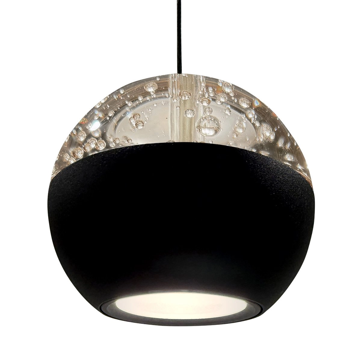 5-licht vide hanglamp Belluno led - zwart met glas Steinhauer 8712746183887