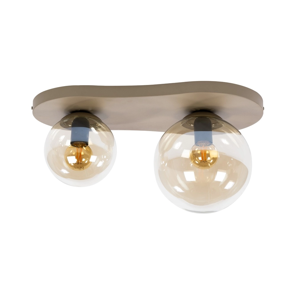 Moderne plafondlamp Bubble zand bruin Lyora 8716803514935