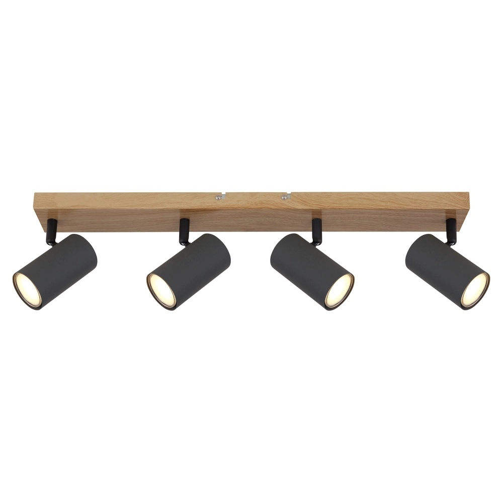 Plafondlamp 4-lichts Robby hout Globo 9007371439539