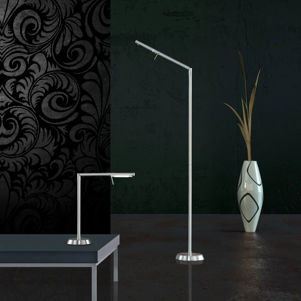 LED vloerlamp Filigran nikkel mat Trio 4017807295337