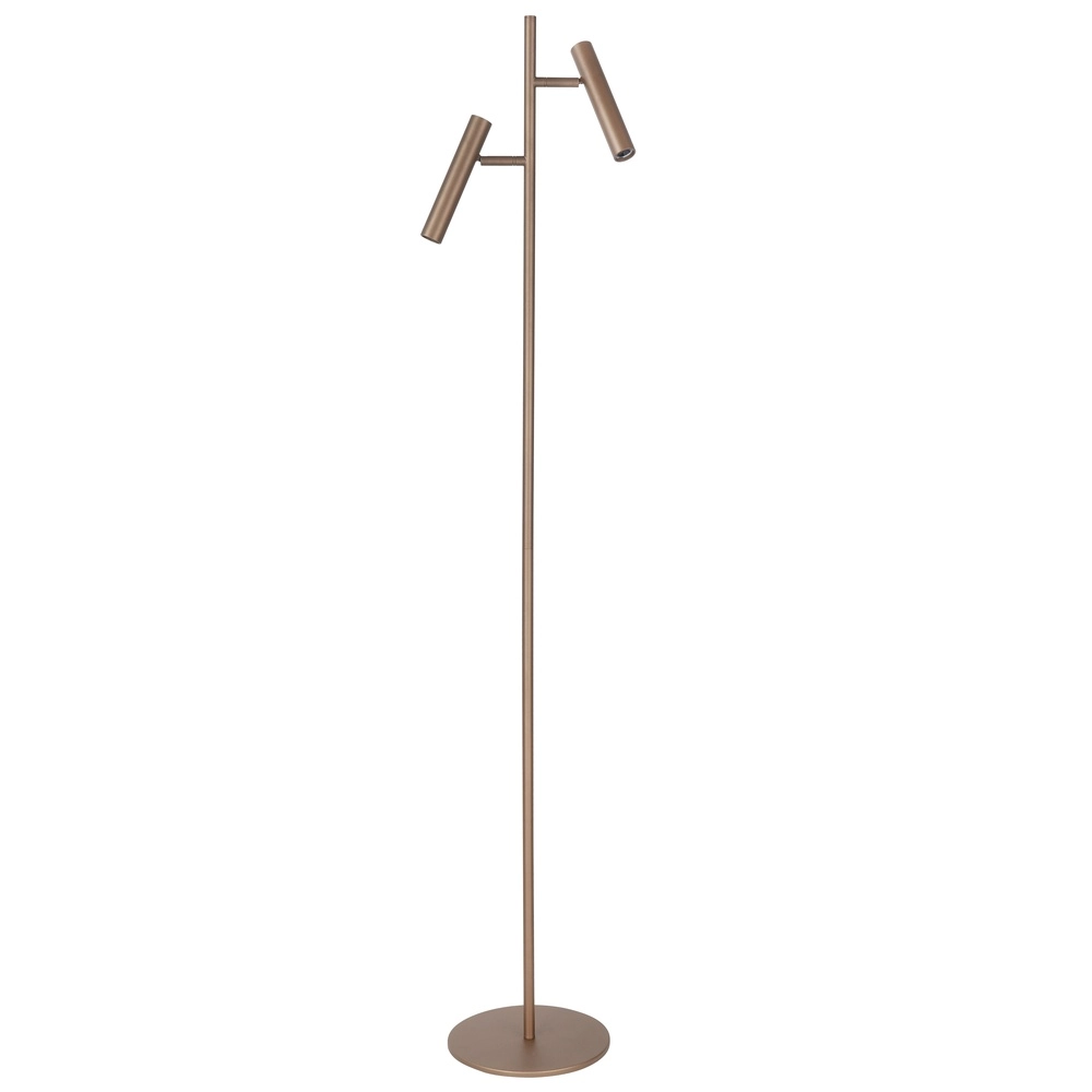 Design vloerlamp Piero koper brons 2-lichts