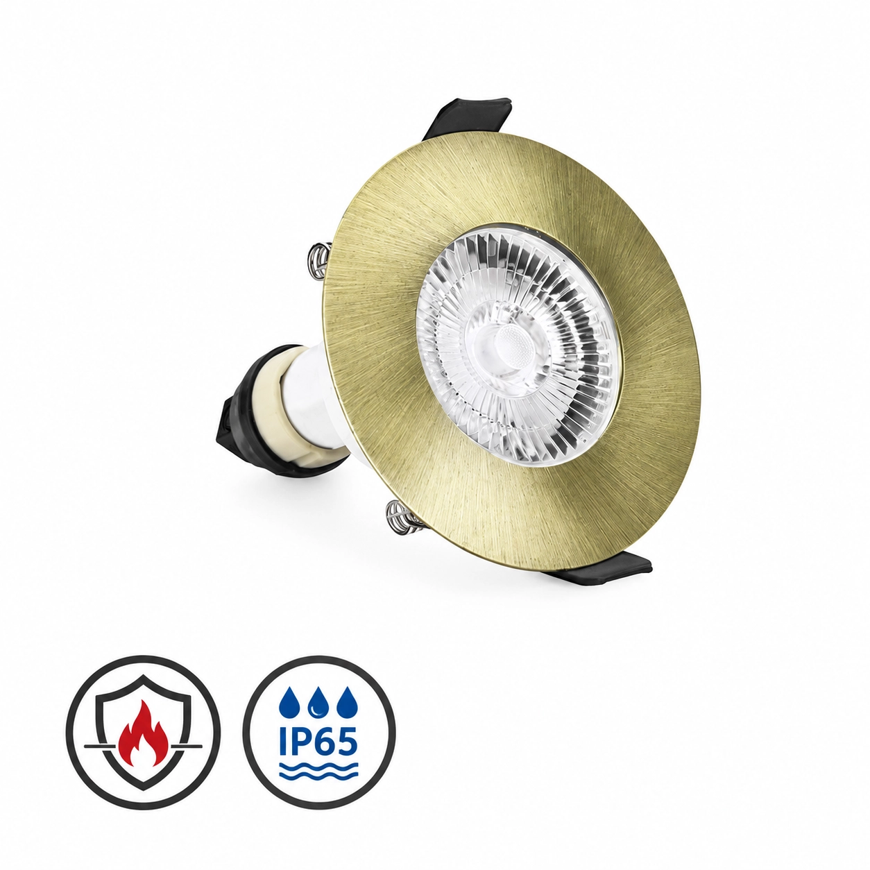 Brandwerende inbouwspot EvoFire IP65 goud