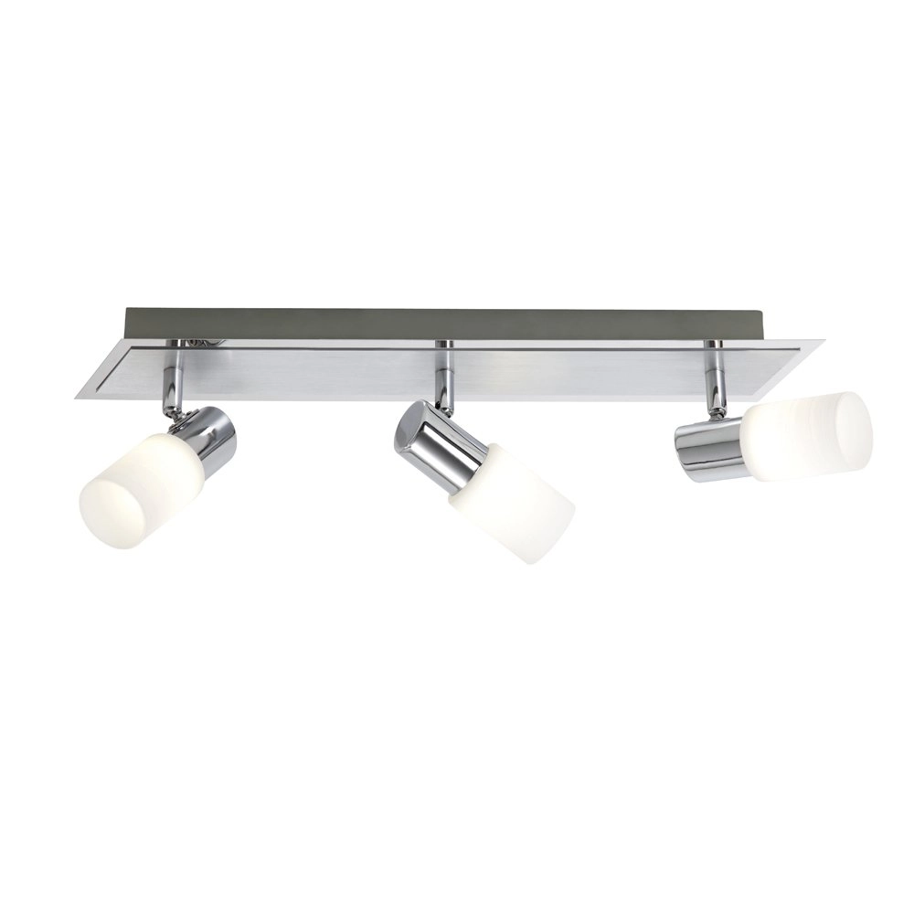 LED plafondspot Series 8214 Beam 3-lichts metaalgrijs met chroom
