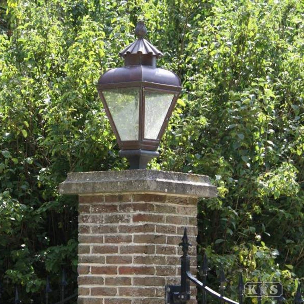 Nostalgische lantaarnlamp Jan vd Heijden 100cm koperbruin KS verlichting 8714732144704