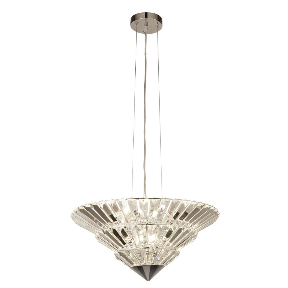 Ø 40cm hanglamp Bali zwart met bruin Searchlight 5053423255101