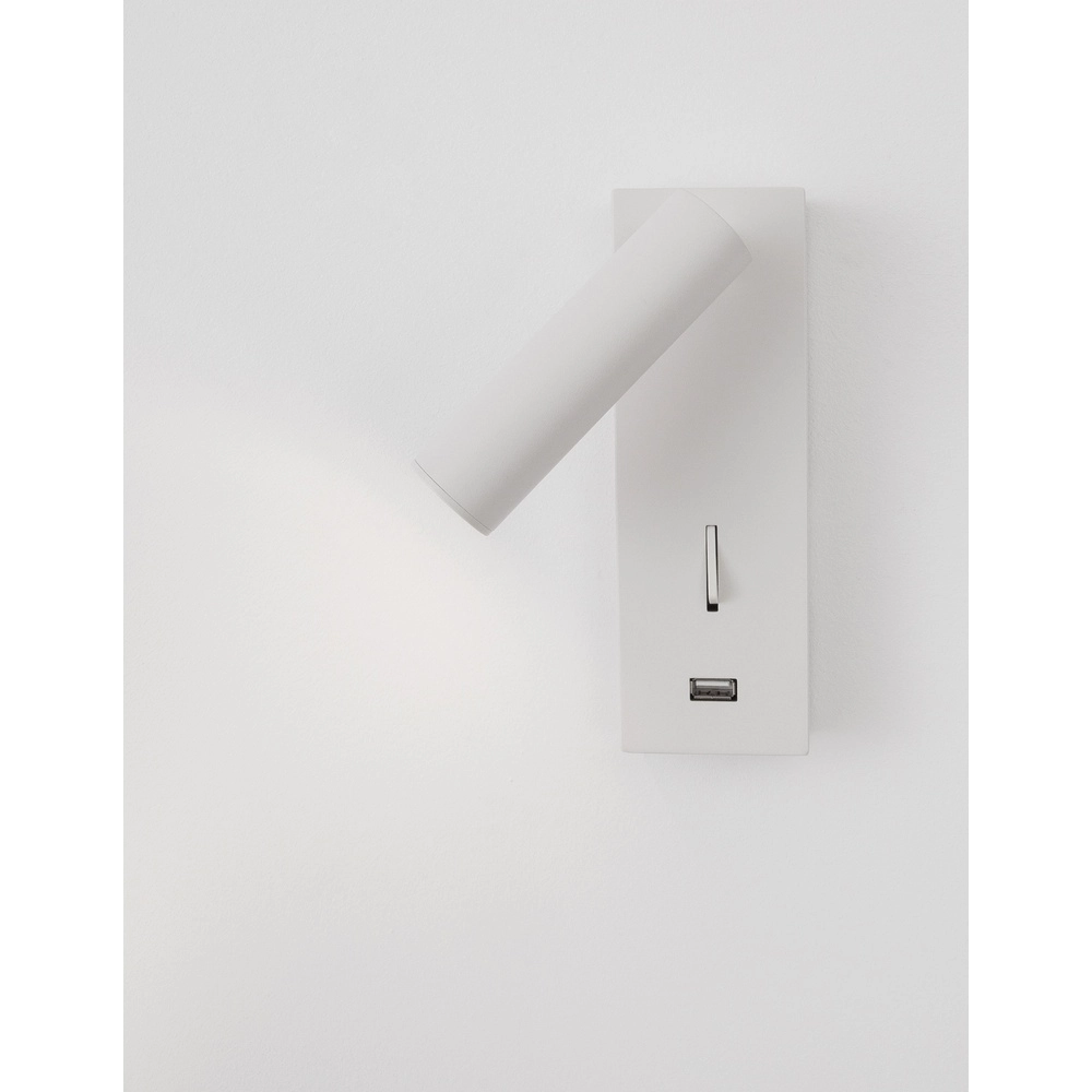 Bedlampje Fuse wit met usb