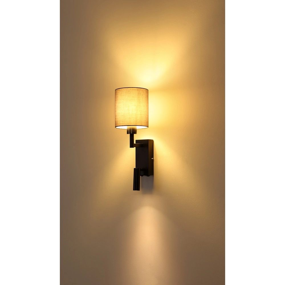 Bedlampje Zamora zwart met kapje Globo 9007371572892