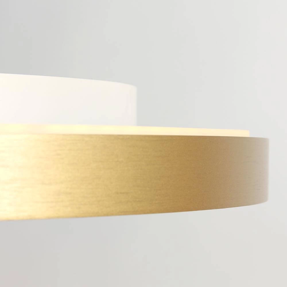 Strakke plafondlamp Flady goud Ø 50cm Steinhauer 8712746171853