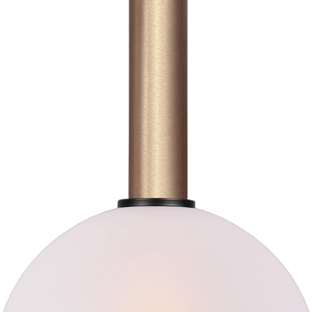 Hanglamp Ø 25cm Bella 2 Messing goud met mat wit glas Masterlight 8718121334011