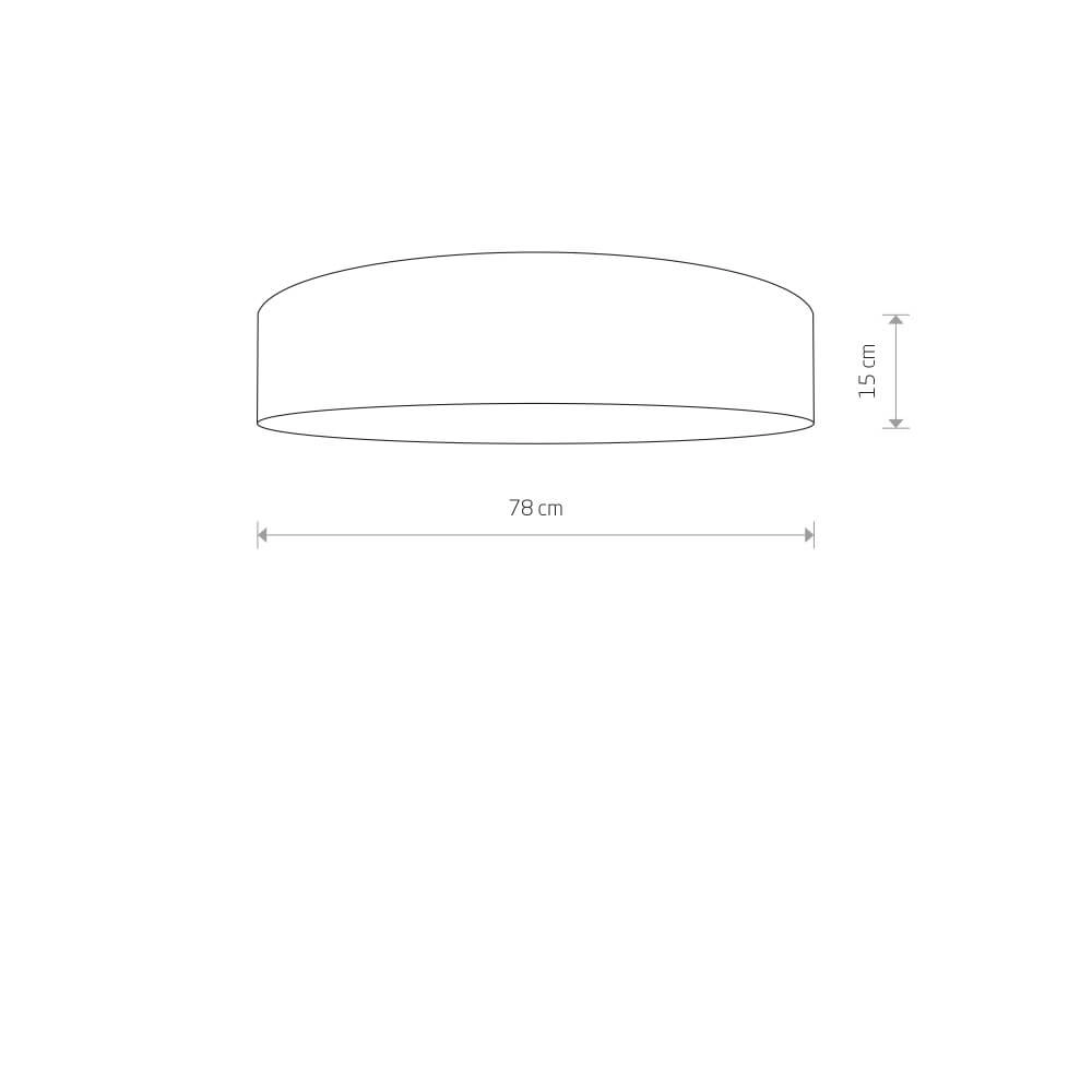 Grijze plafondlamp Turda Ø 78cm Lyora 5903139896092