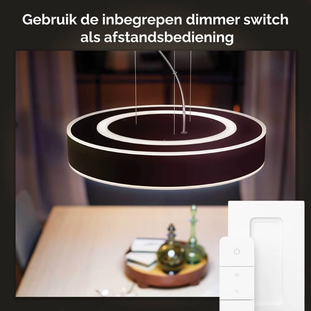 Hanglamp Hue Enrave - White Ambiance Ø 42,5cm zwart Philips 8718696176580