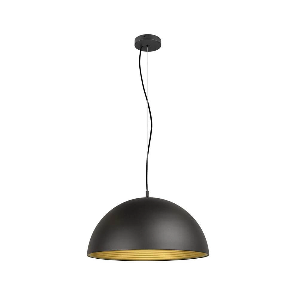 Design hanglamp Forchini M 50 zwart met goud Ø 50cm