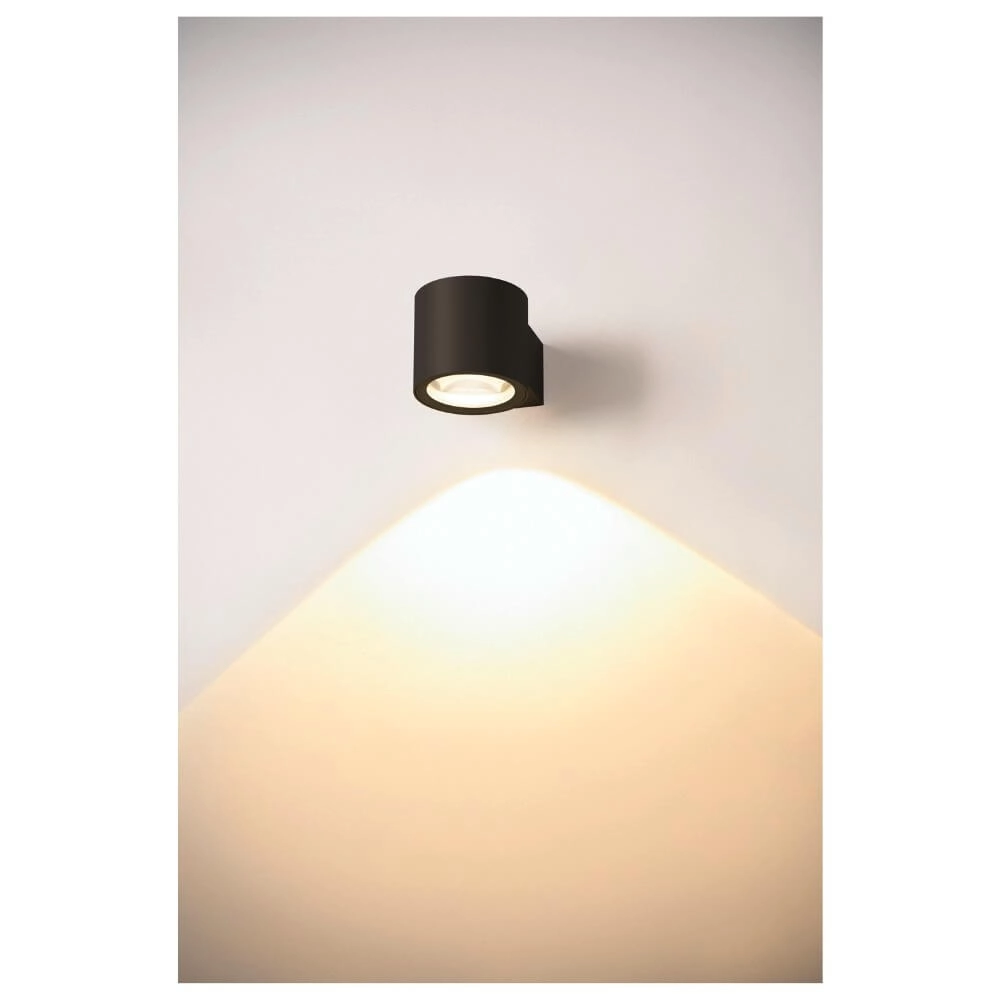 Dim-to-warm muurspot Oculus zwart SLV 4024163263863